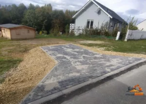 Podjazd z kostki brukowej z solidną podbudową, żory
