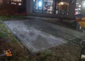 Elegancki podjazd brukowany kostką betonową, rybnik