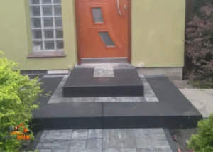 Elegancki podjazd brukowany kostką betonową, rybnik