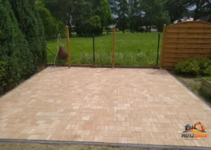 Elegancki podjazd brukowany kostką betonową, Rybnik