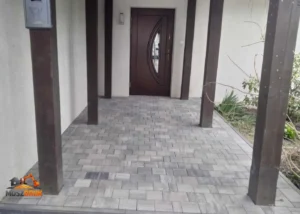 Elegancki podjazd brukowany kostką betonową, żory