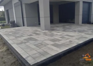 Elegancki podjazd brukowany kostką betonową, rybnik